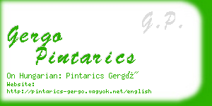 gergo pintarics business card